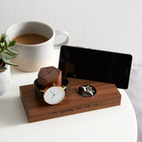 Personalised bedside watch and phone stand