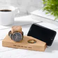 Personalised bedside watch and phone stand